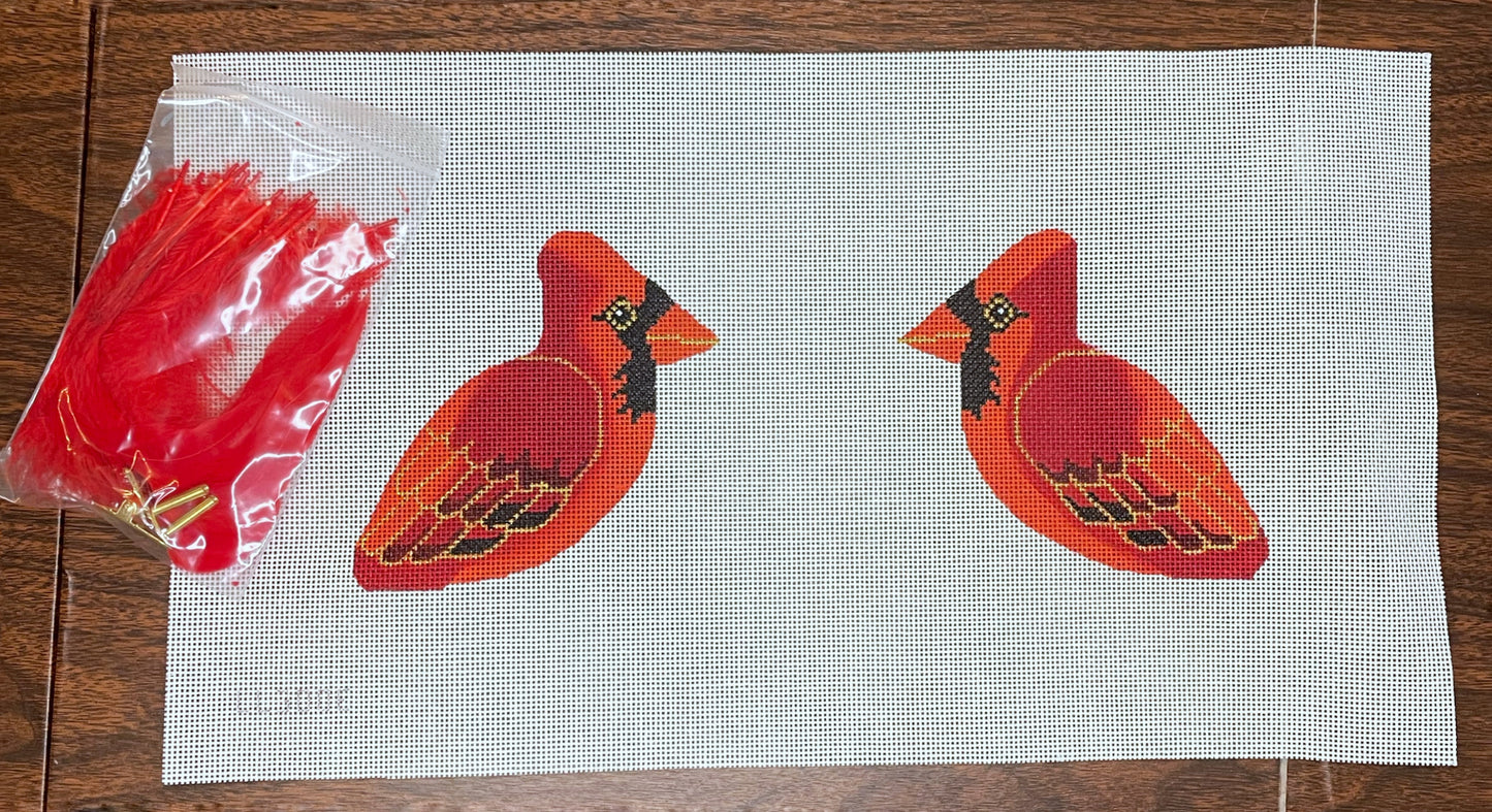 Cardinal w/ Feathers