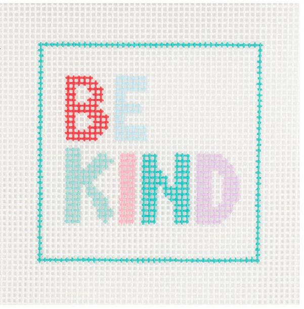 DeElda Be Kind Kit - Beginners Needlepoint Kit - Colonial Needle - Needlepoint Kit