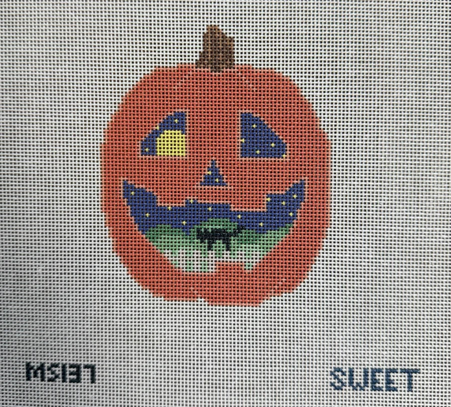 Jack-O-Lantern Cat Printed