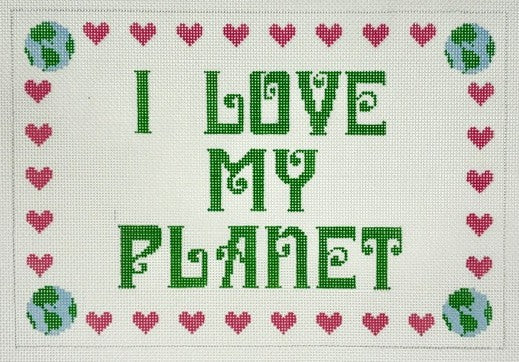 I Love My Planet Pillow - Trunk Show