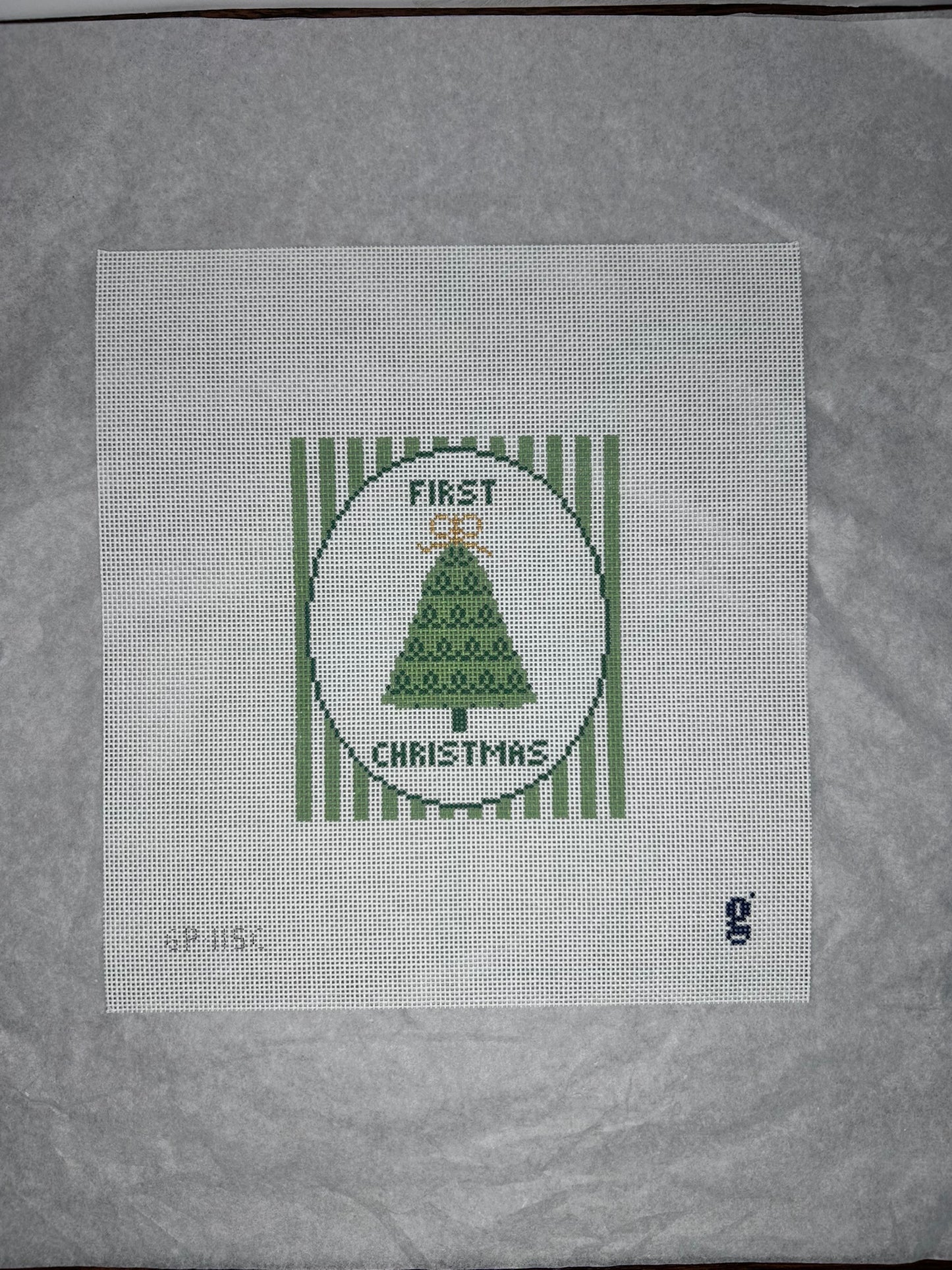 First Christmas Canvas - Goodpoint Needlepoint - Needlepoint Canvas 18 mesh