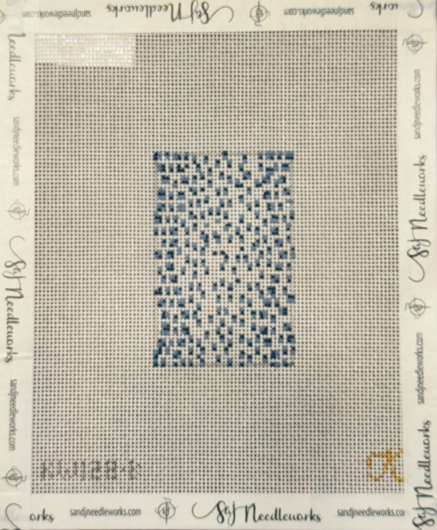 French Dot Luggage Tag - Blue