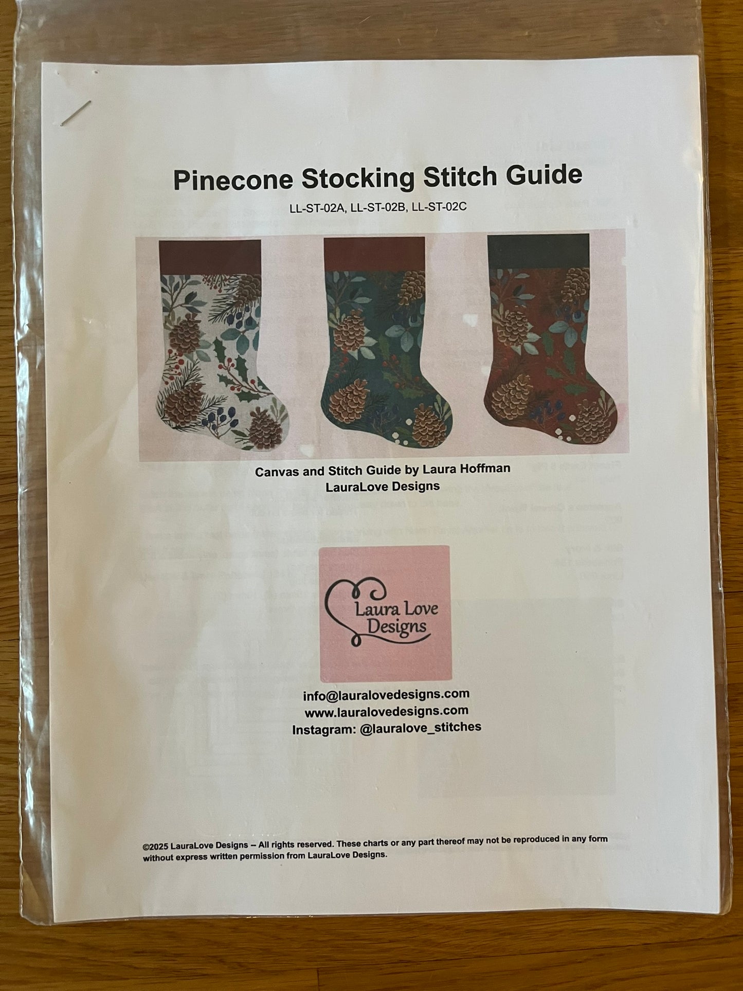Pinecone Stocking Stitch Guide