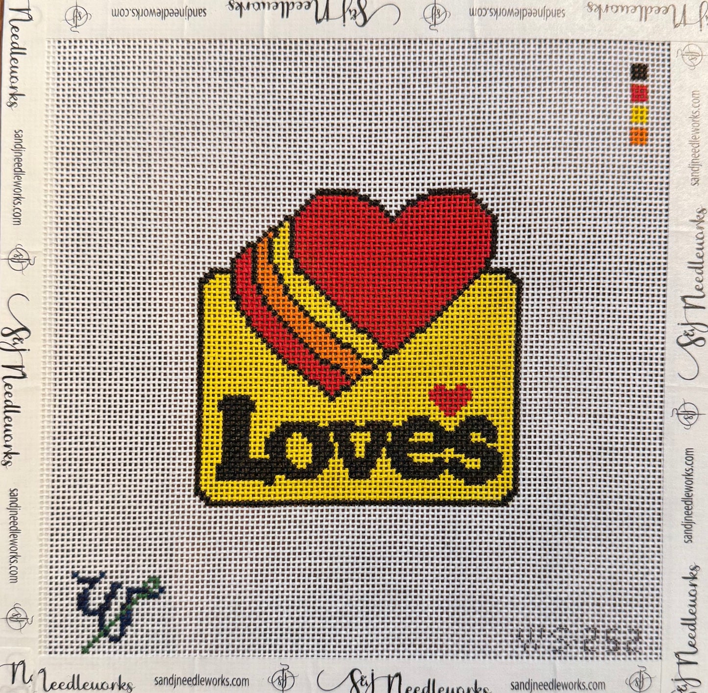 Love's Truck Stop - Wipstitch - Needlepoint Canvas 18 mesh