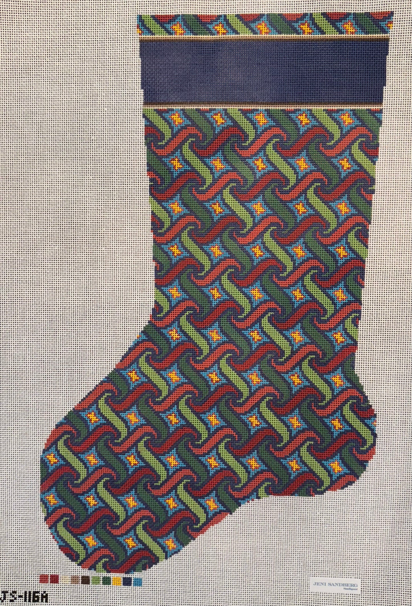 Swirl Christmas Stocking - Dark