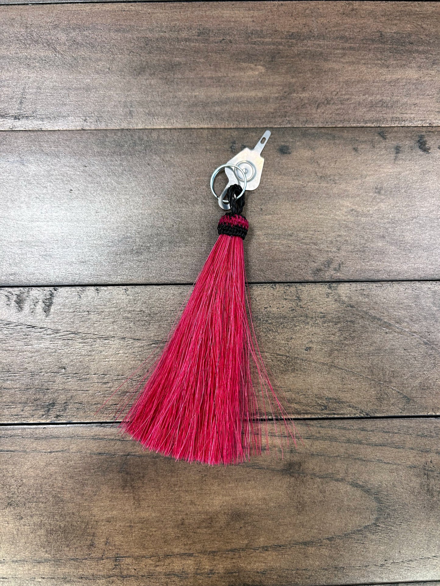 Horse Hair Tassel Needle Threader - Pink