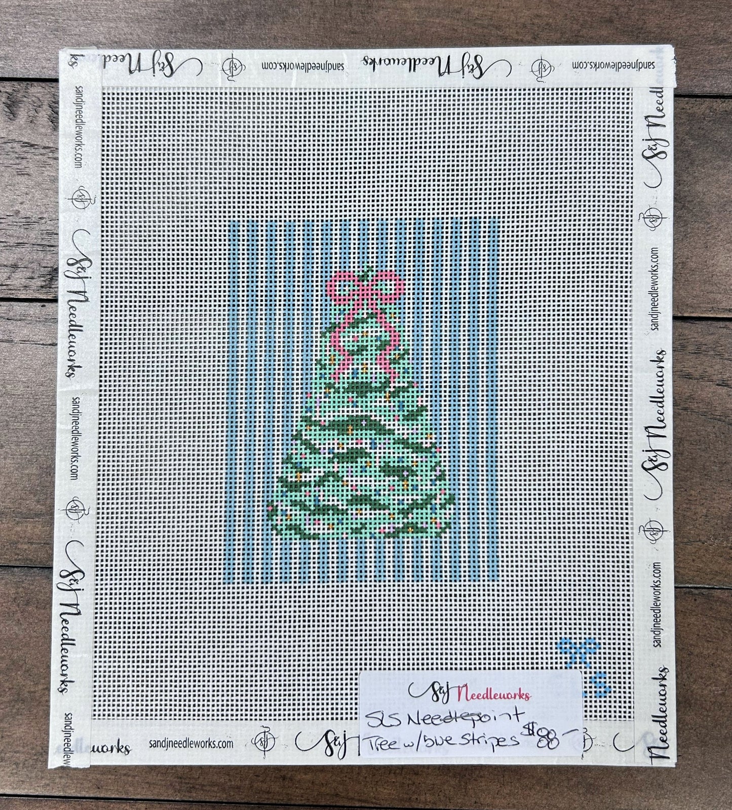 Tree w/ Blue Stripes