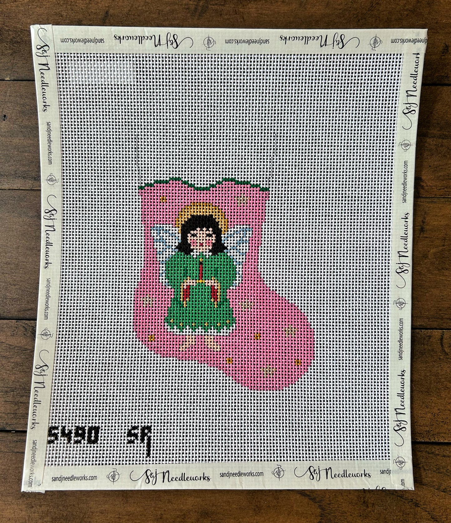 Angel on Pink - Mini Stocking