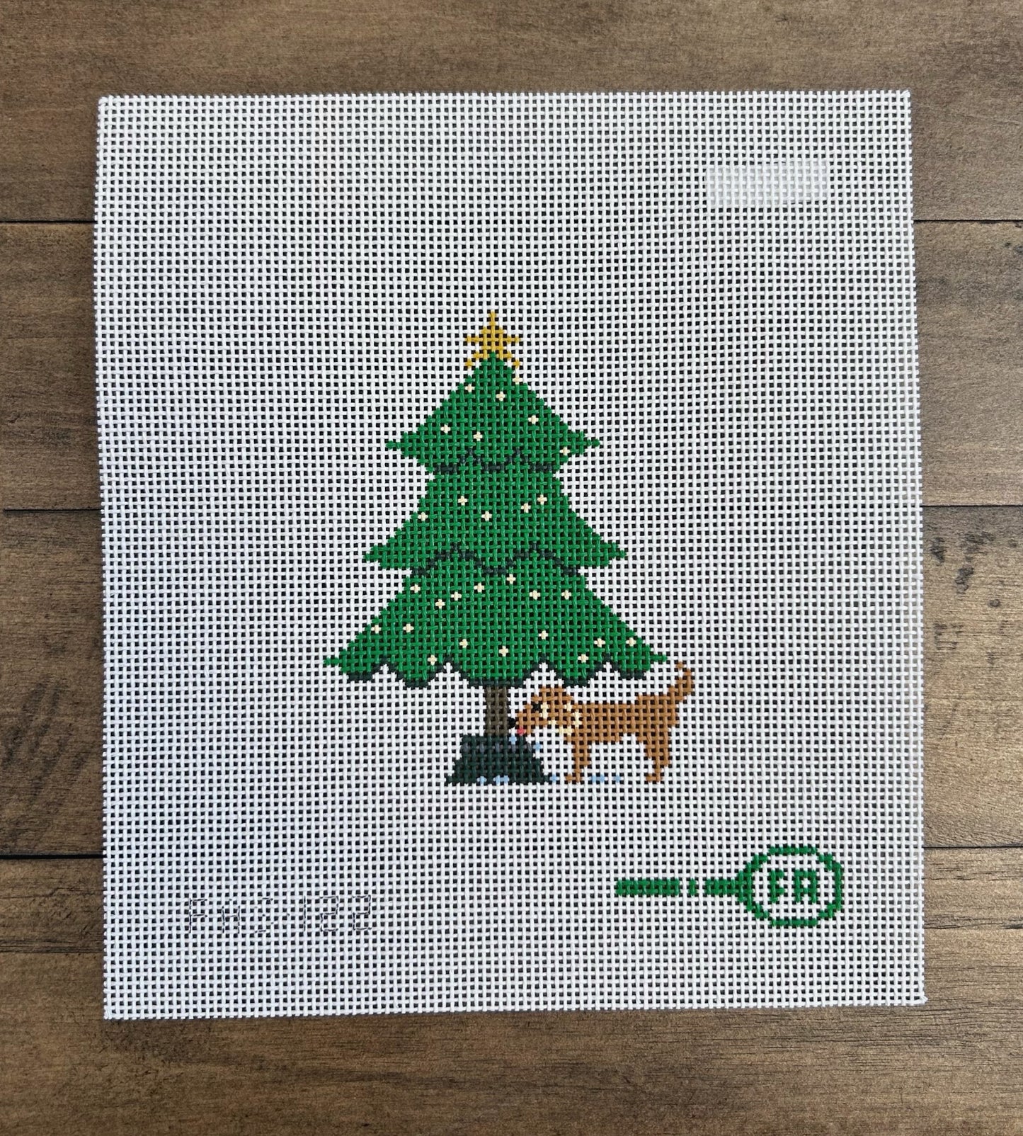 Christmas Tree Puppy Canvas