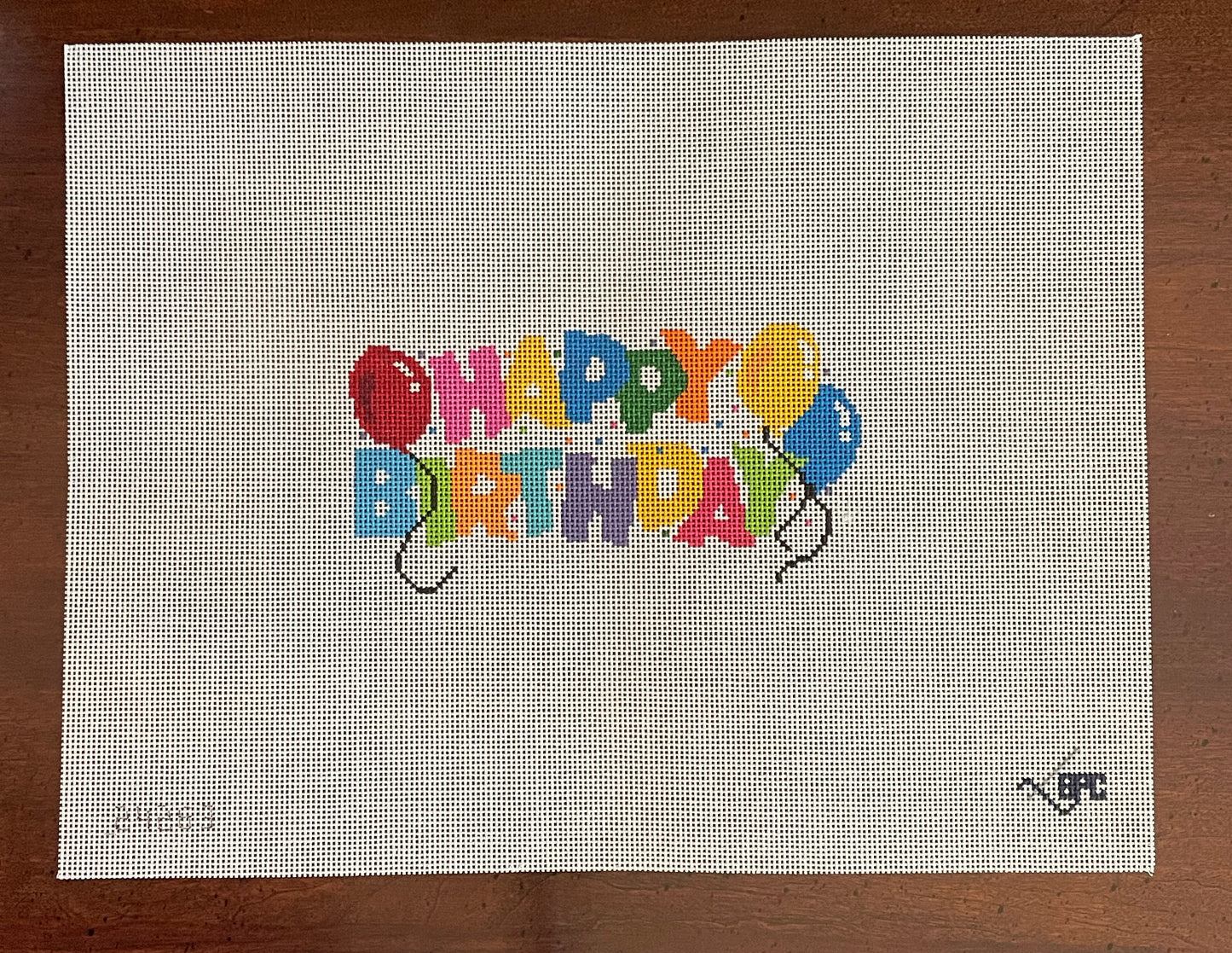 Happy Birthday - Blueberry Point - Needlepoint Canvas
