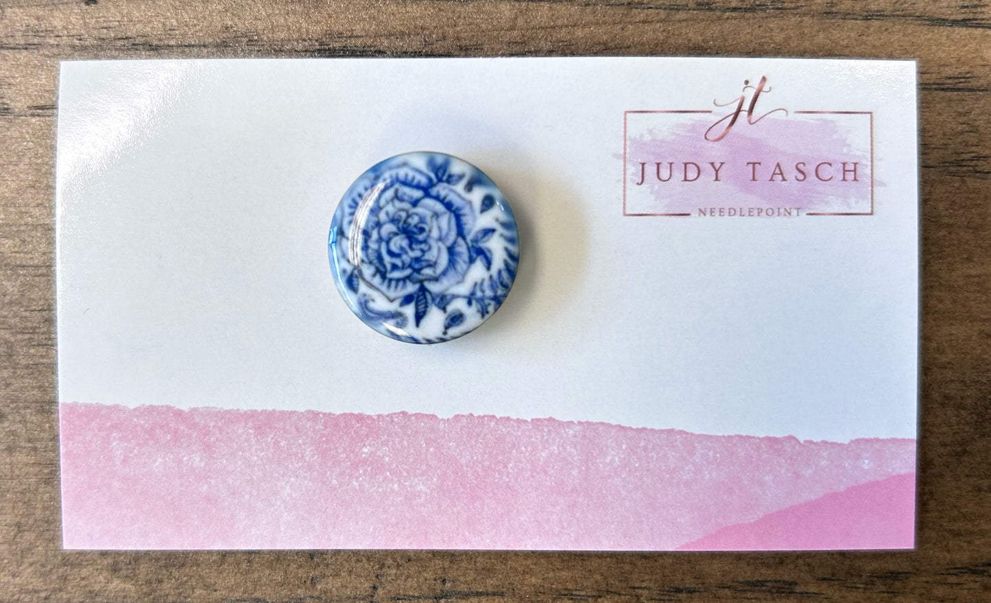 Blue Chinoserie Ceramic Tile Needleminder