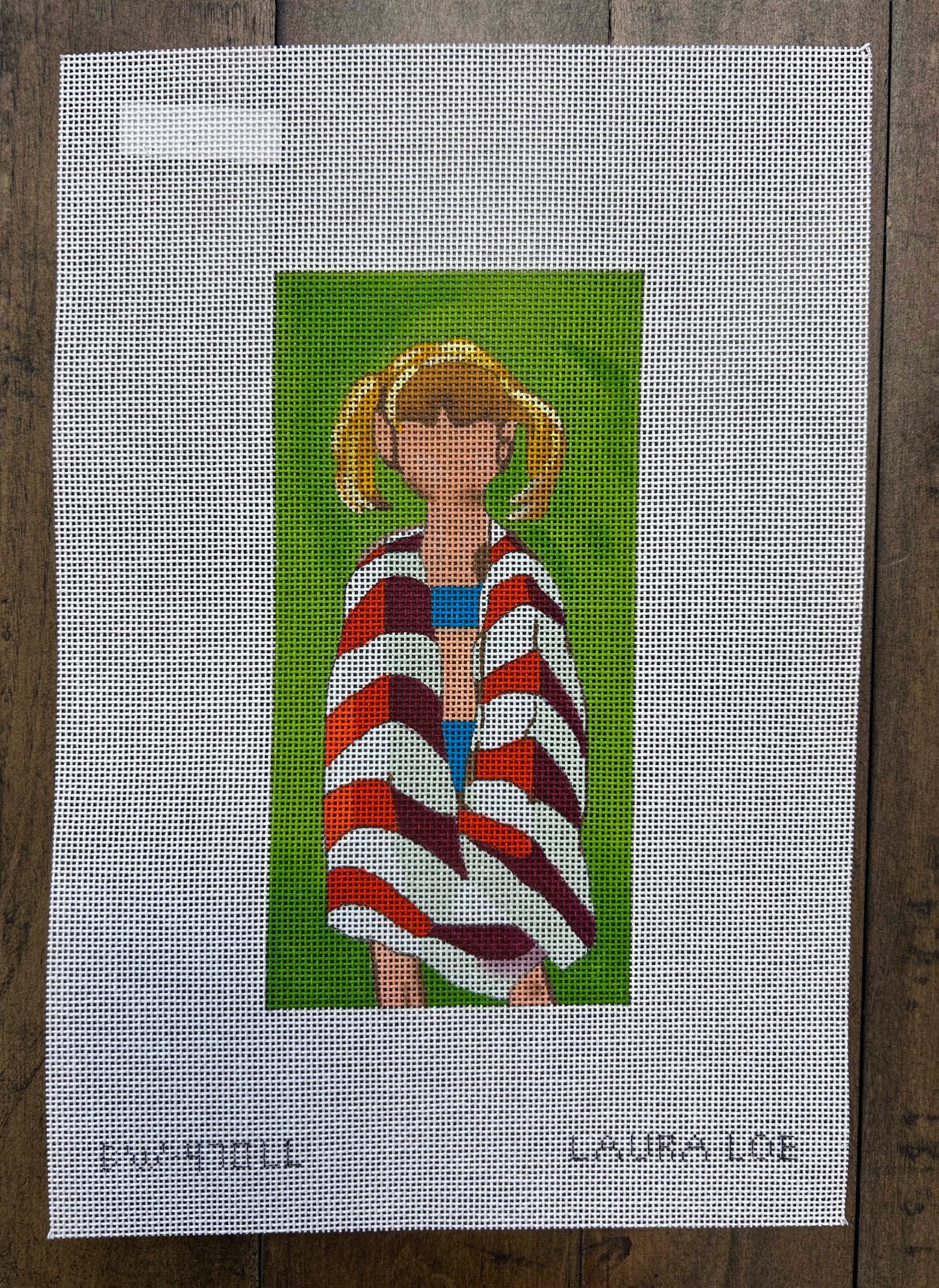 Girl in Stripe Towel