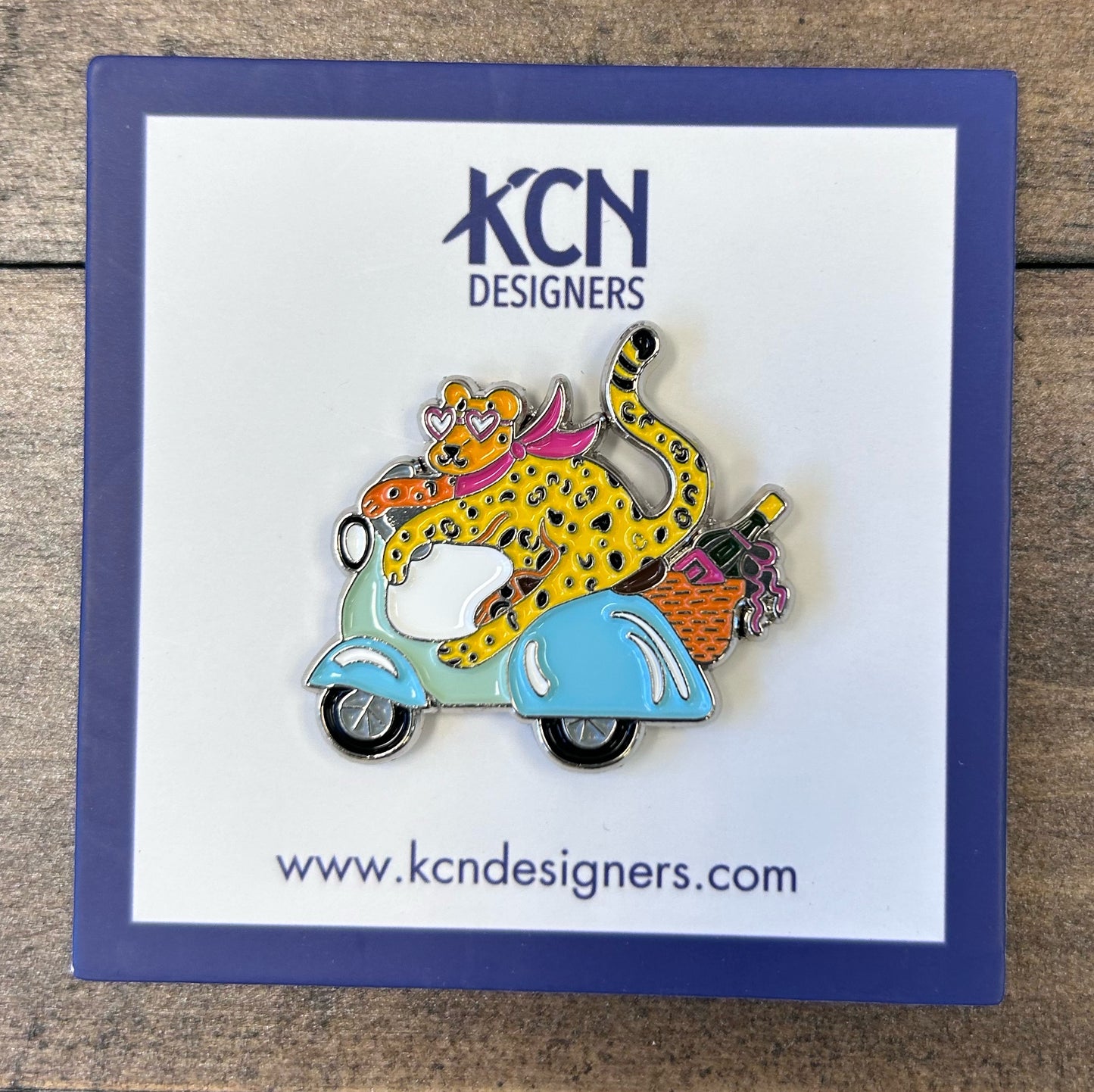 Leopard on Scooter Needleminder