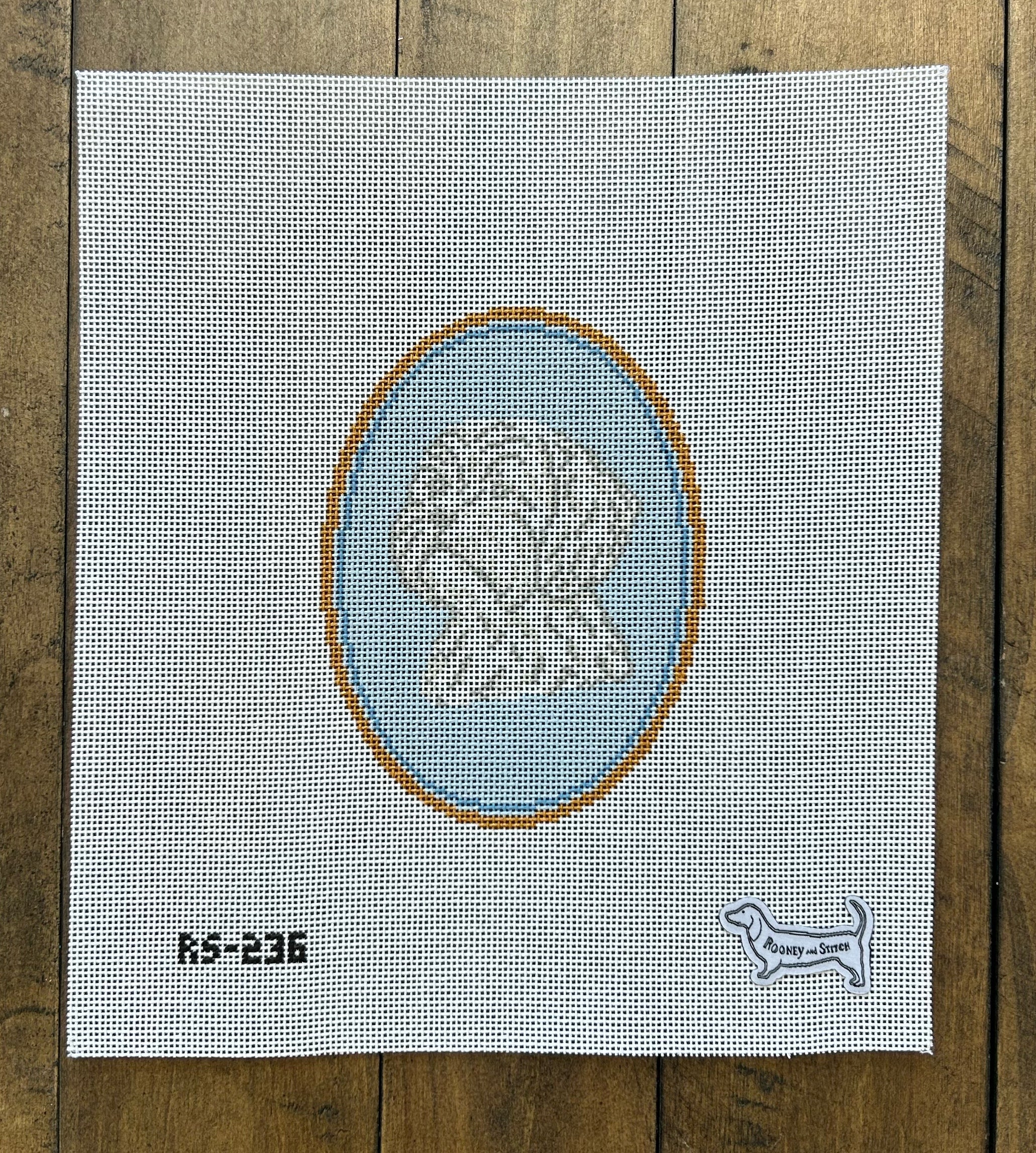 Maltese Cameo - Atlantic Blue Canvas - Needlepoint Canvas 18 mesh – S ...