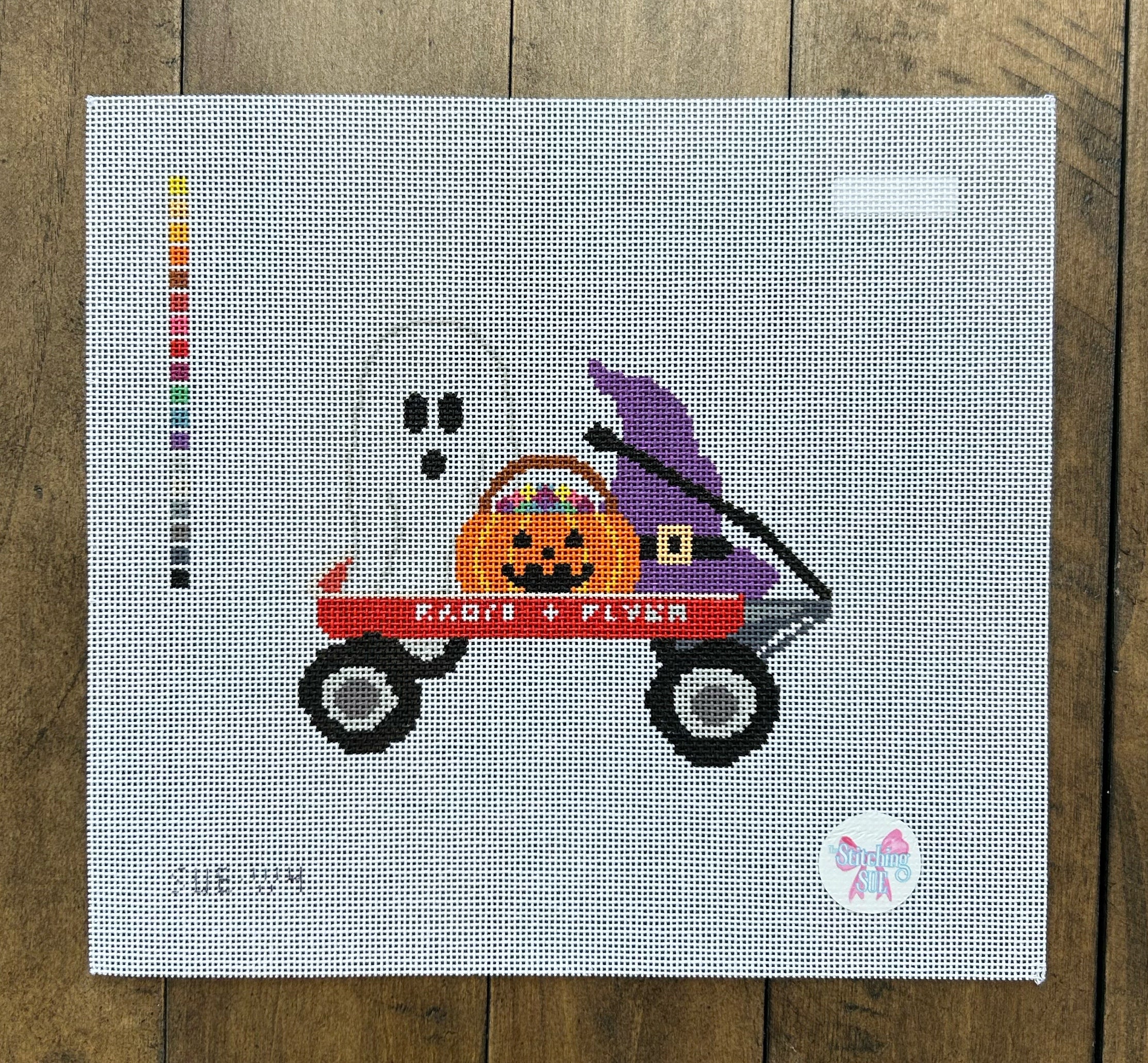 Halloween Wagon - Atlantic Blue Canvas - Needlepoint Canvas 18 mesh – S ...
