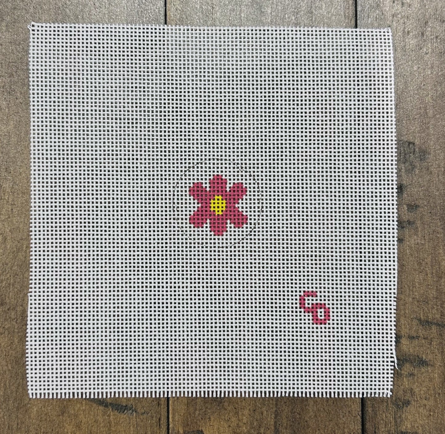 Mini Retro Flower Bag Tag - Pink