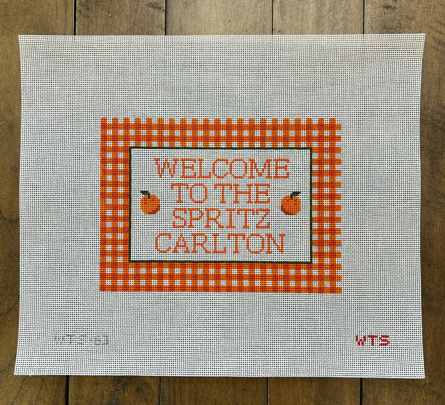 Spritz Carlton - What's the Stitch - Needlepoint Canvas 18 mesh