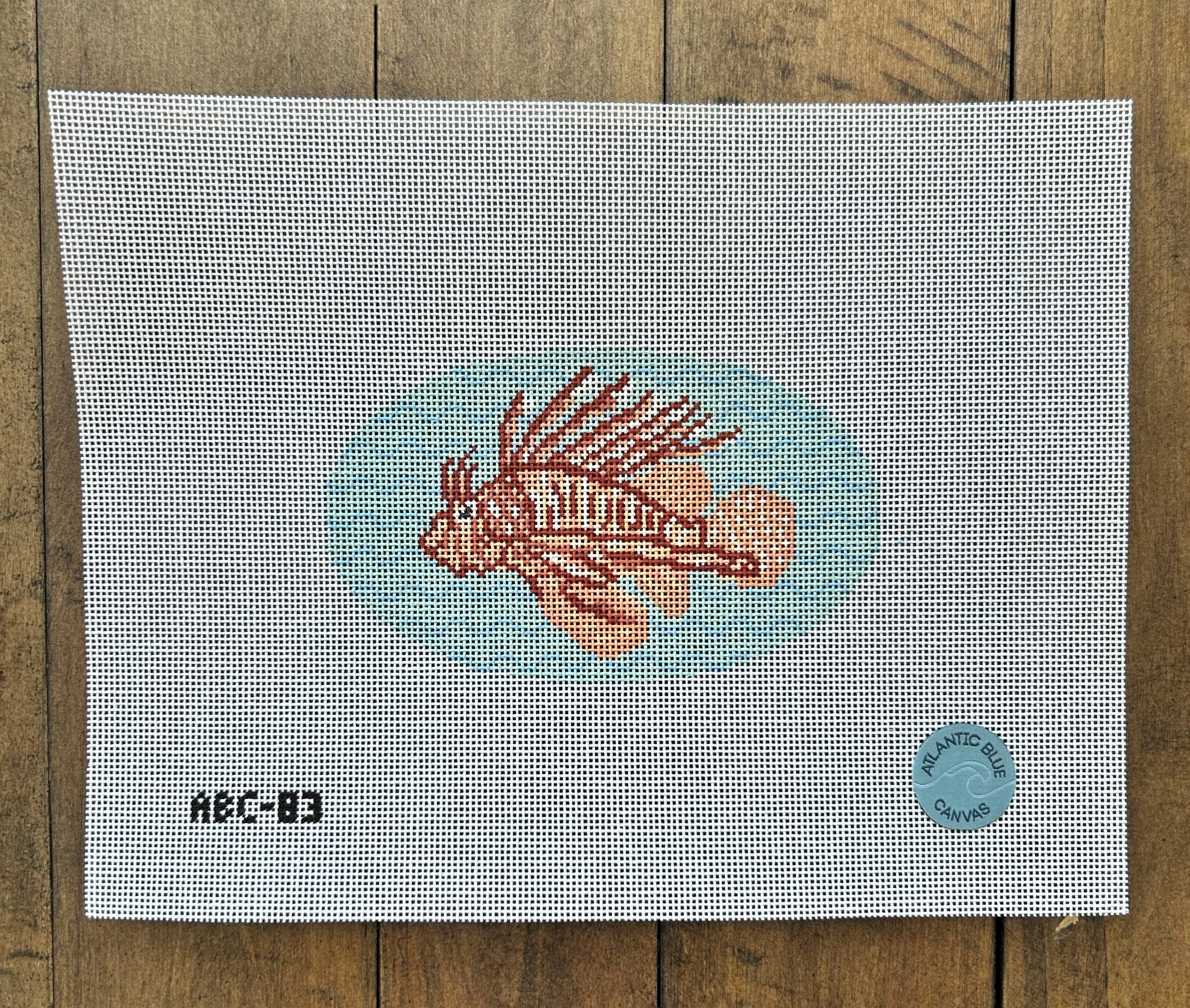 Lionfish - Fish Series - Atlantic Blue Canvas - Needlepoint Canvas 18 ...