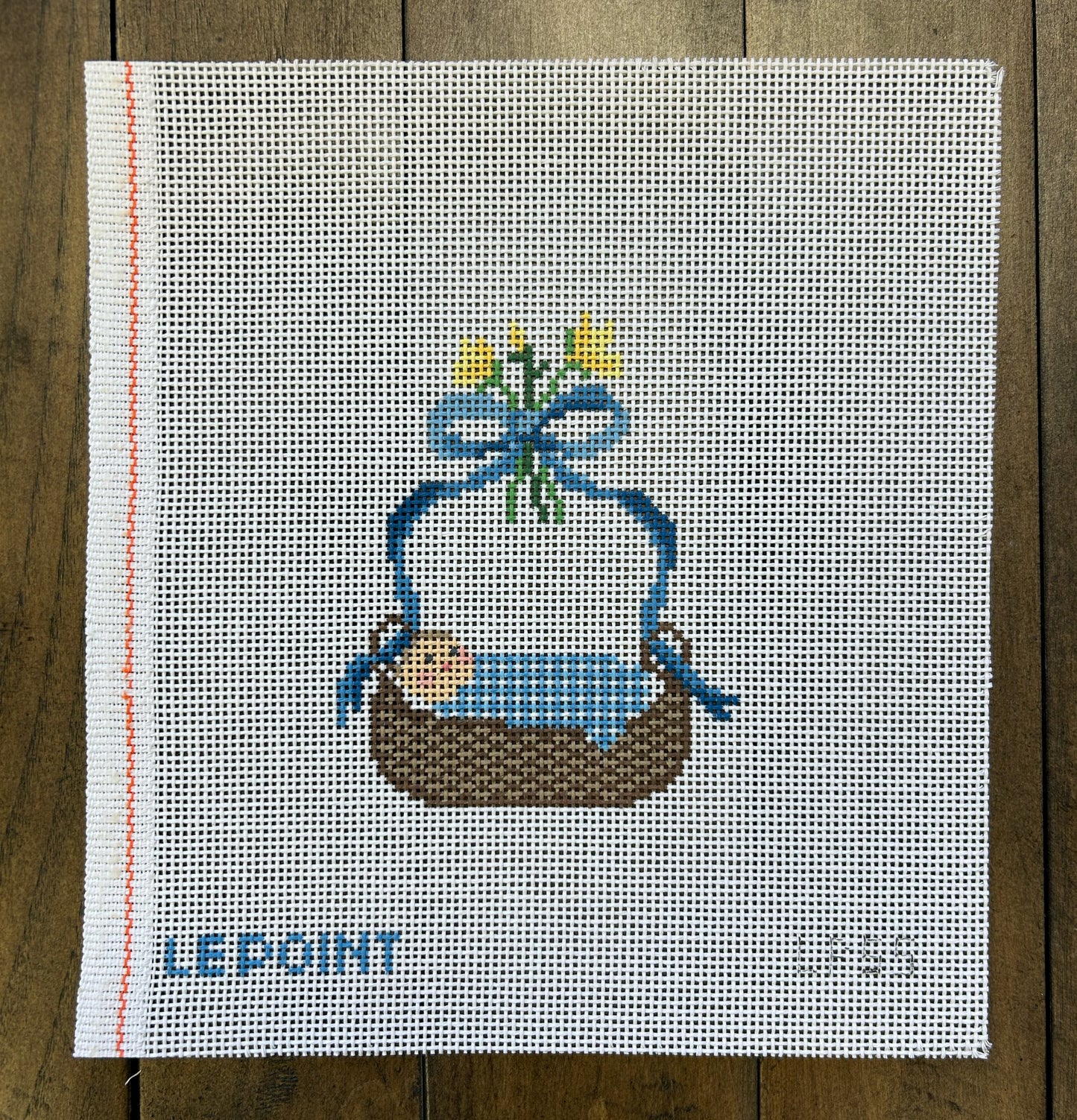 Baby Bassinet - Le Point Studio - Needlepoint Canvas 13 mesh
