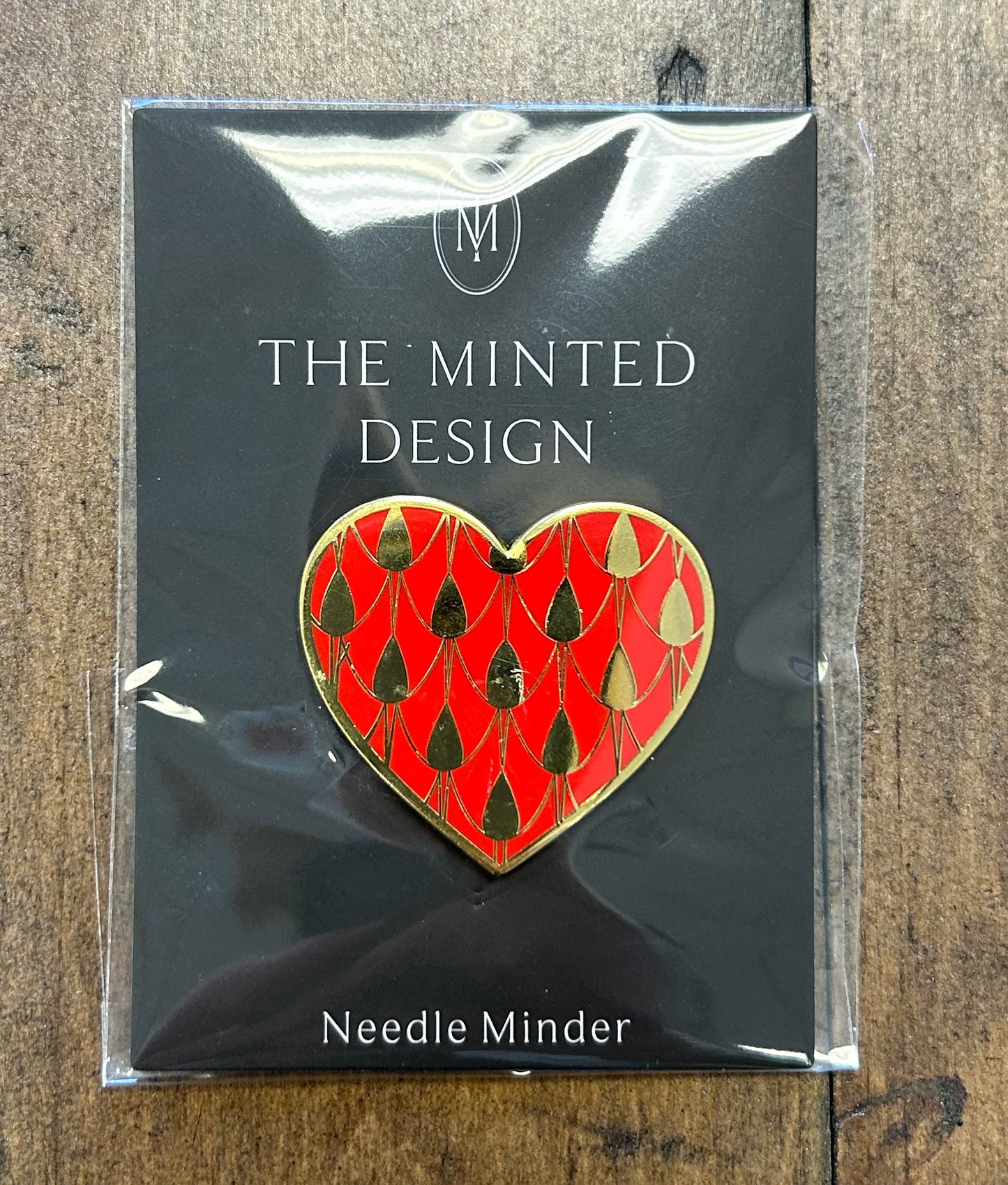Heart Needleminder - Minted Monogram - Needlepoint Accessory