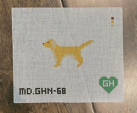 Green Heart Needlepoint: Golden Retriever
Mini