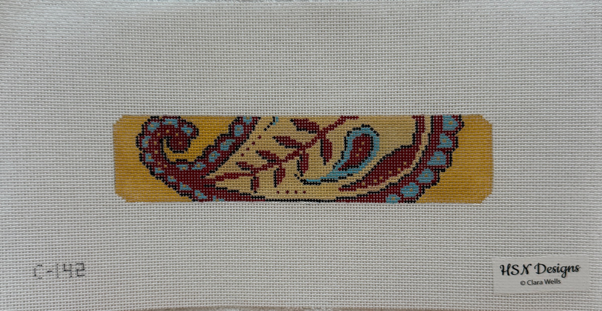 Tan Paisley Bookmark / Key Fob