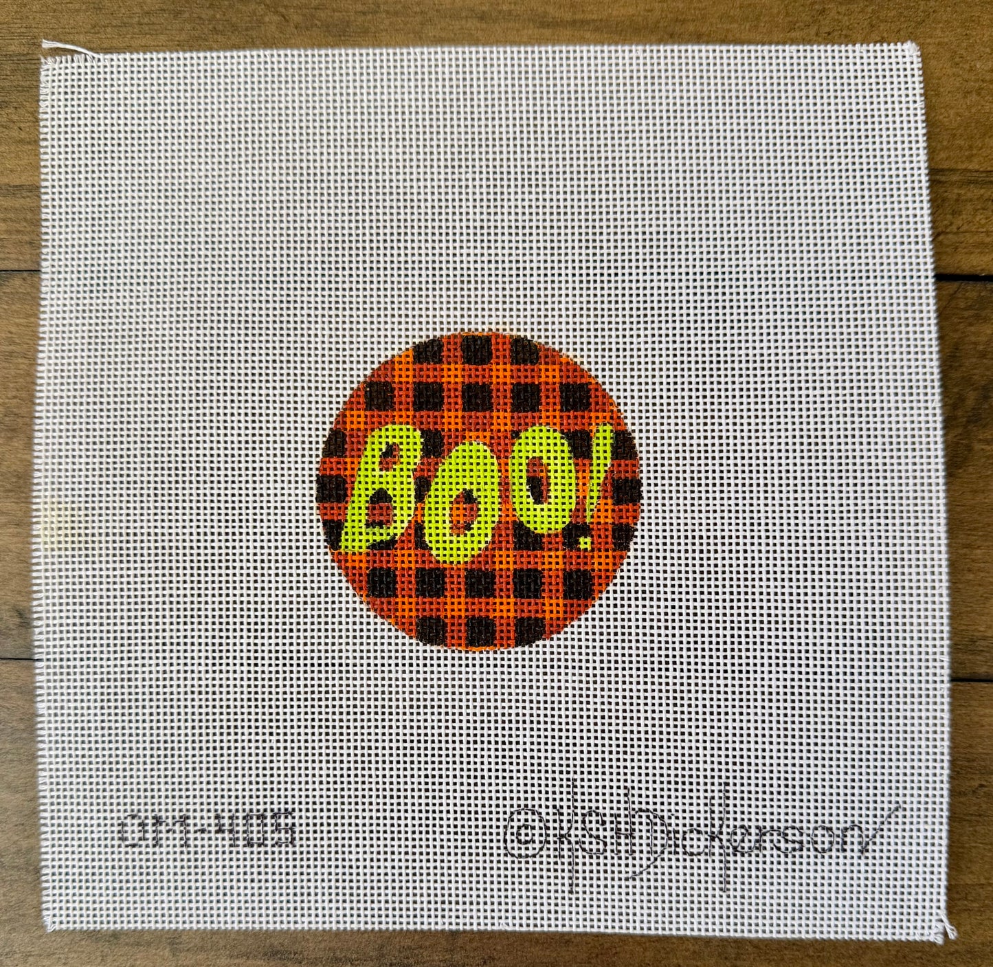 Boo! on Orange & Black Gingham