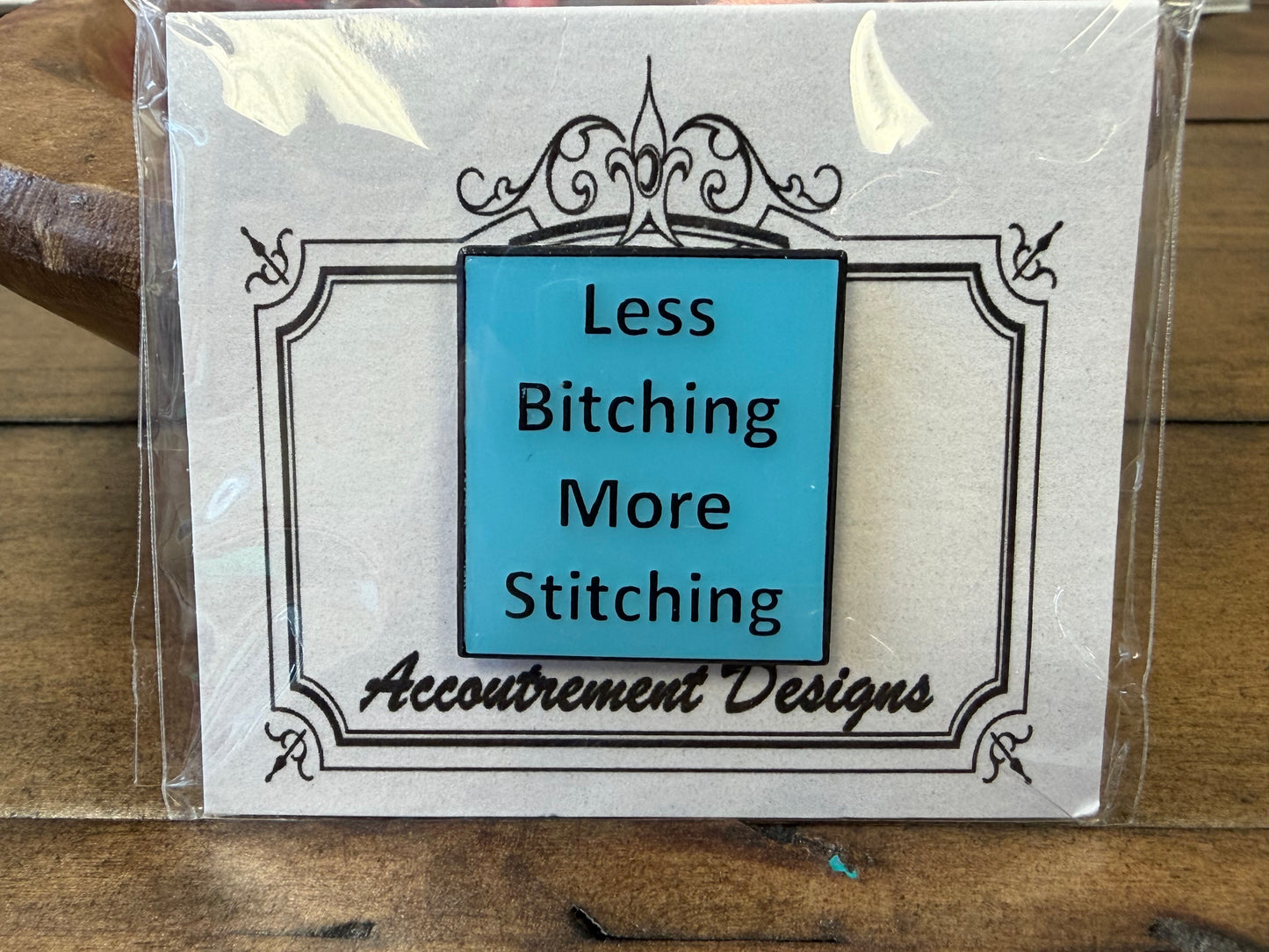 Less Bitching More Stitching - Blue Needleminder