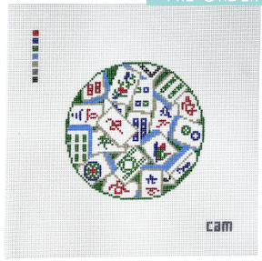 Mahjong Tiles - CAM Designs - Needlepoint Canvas 18 mesh