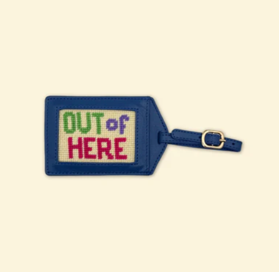 Out of Here - Luggage Tag Needlepoint Kit