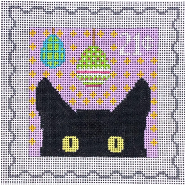 Peeky Kitty Postage Stamp - Easter