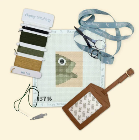 Gone Stitchin' - Luggage Tag - Happy Stitching - Needlepoint Kit