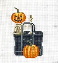 Jack - O - Tote - Wheelhaus Needlepoint - Needlepoint Canvas 18 mesh