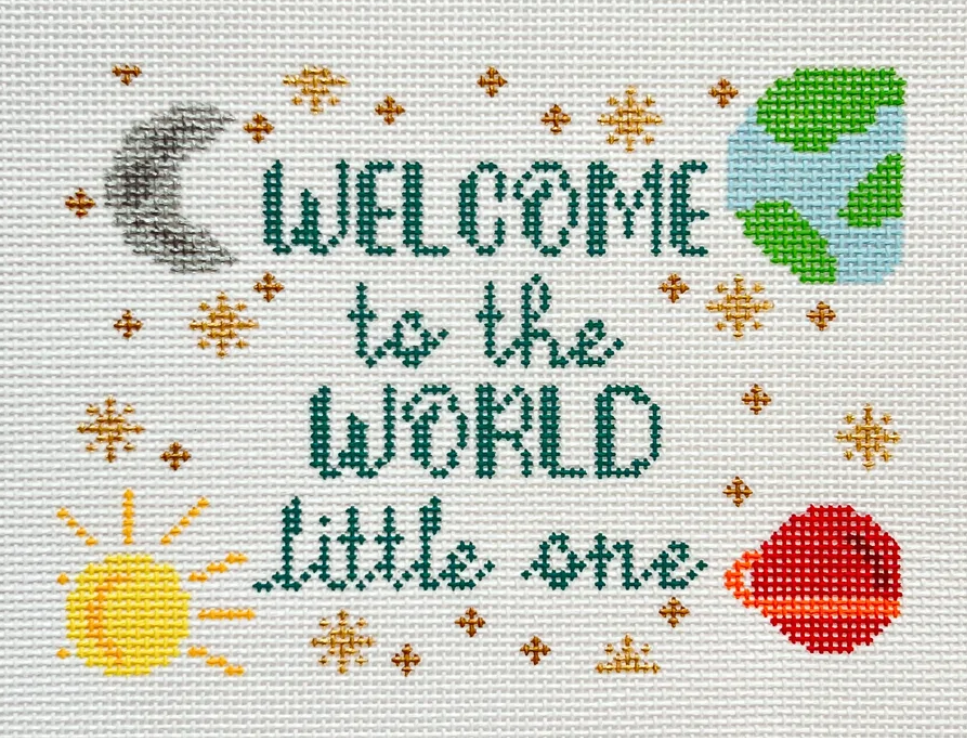Welcome to the World - Mopsey Designs - Needlepoint Canvas
