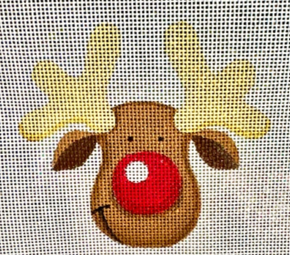 Rudy Reindeer Round Canvas