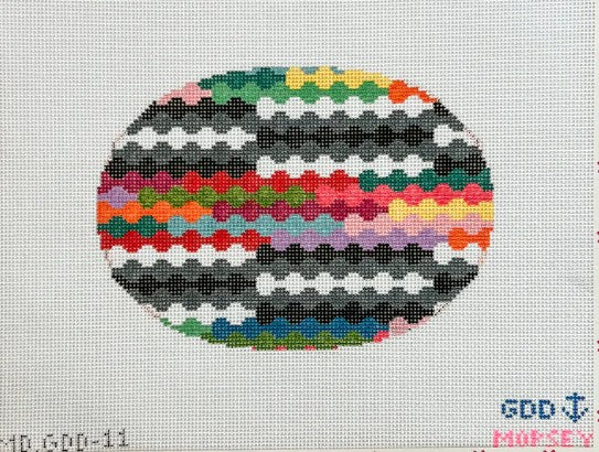 Bubble Lines Oval
