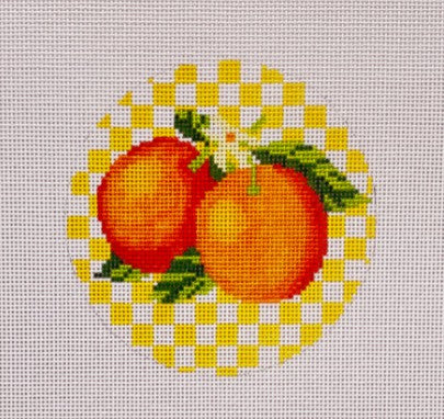 Oranges Round Canvas
