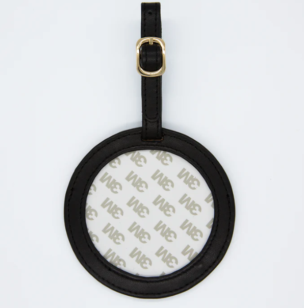 Round Leather Luggage Tag