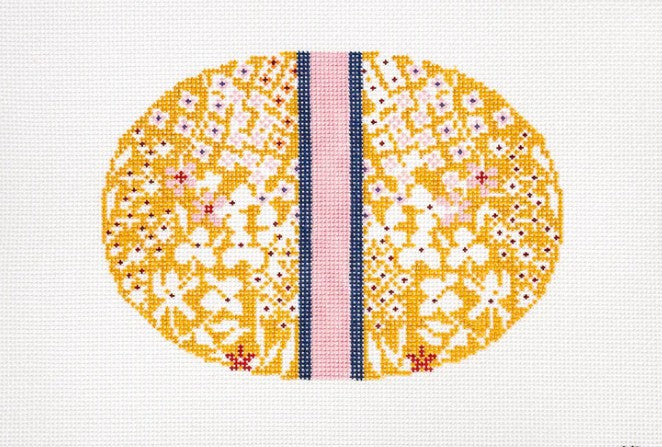 Golden Hour Flower Oval Canvas