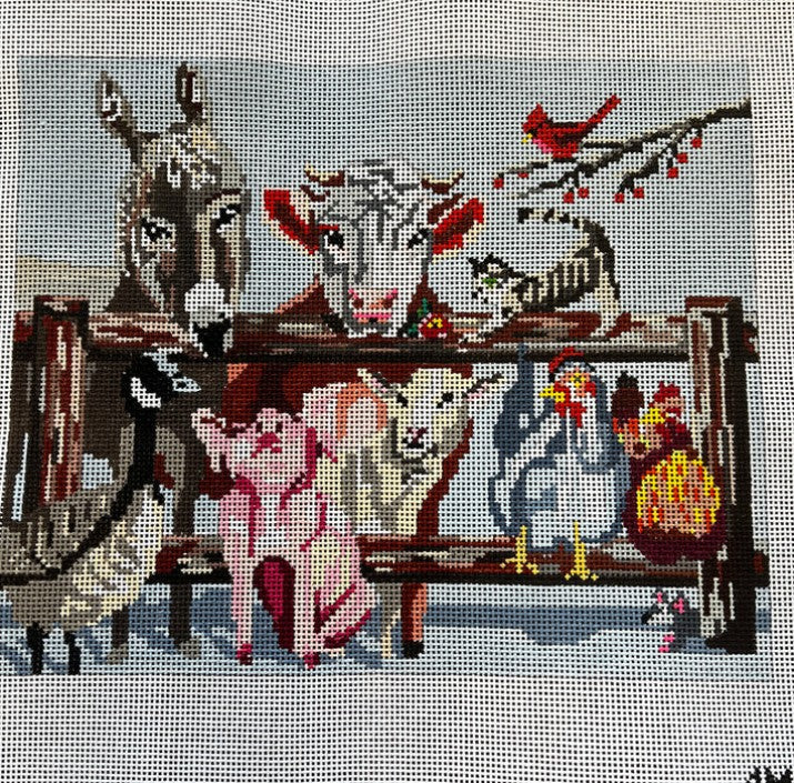Barnyard Pillow Canvas