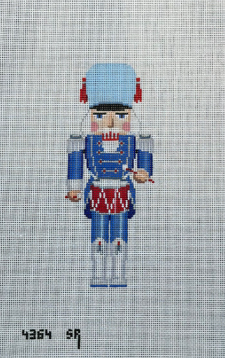 Nutcracker - Blue, White and Silver Drummer