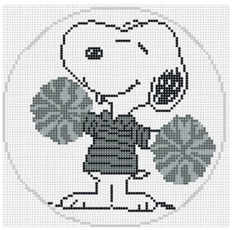 Peanuts Sports - Snoopy Cheer - Gray Scale