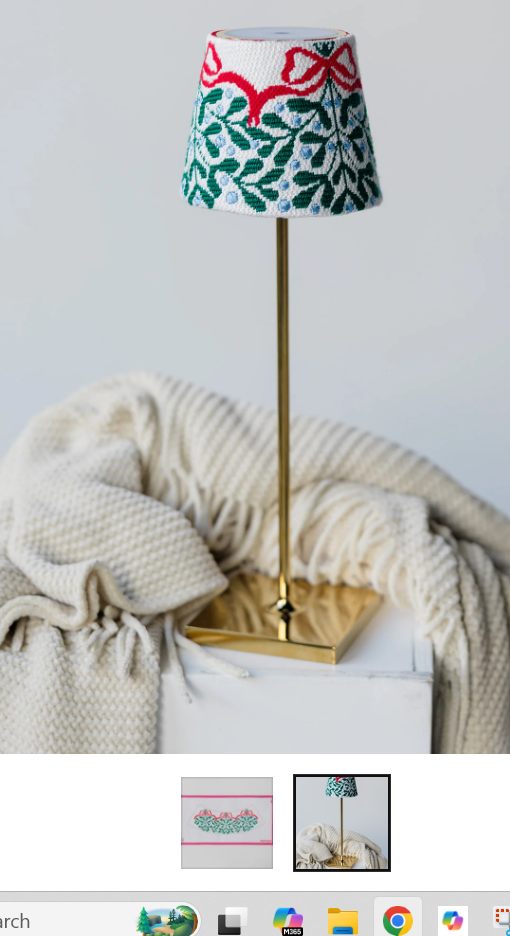 Red Bow Mistletoe Lampshade