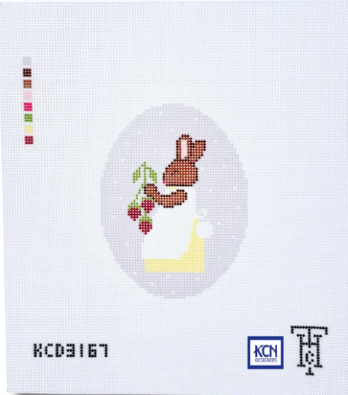 Girl Bunny Easter Egg Canvas