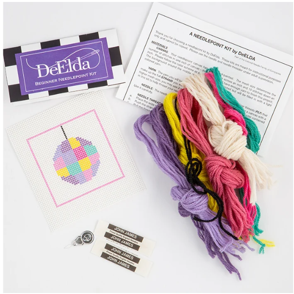 DeElda T-Rex Kit - Beginners Needlepoint Kit Kit