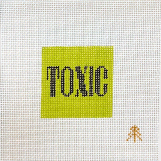 Toxic Needlepoint Canvas Insert for Can Cozy