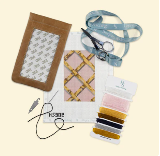 Bamboo Eyeglass Case - Happy Stitching - Needlepoint Canvas