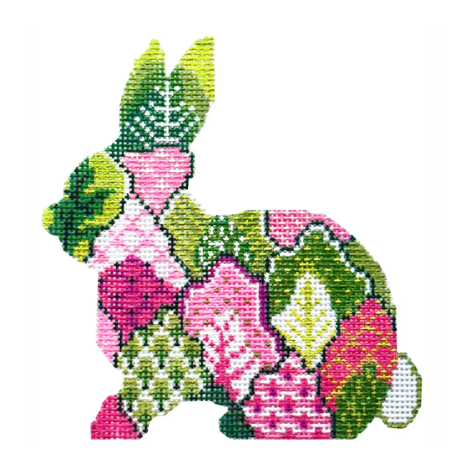 Trailing Blue Vine Bunny Canvas