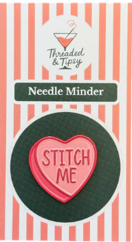 Stitch Me Heart Needle Minder in Pink or Blue