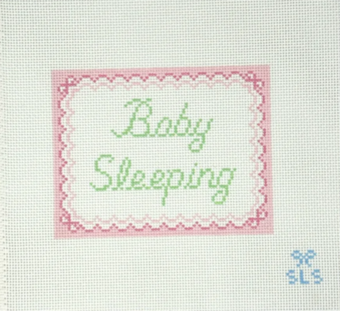 Baby Sleeping Sign - Pink and Blue